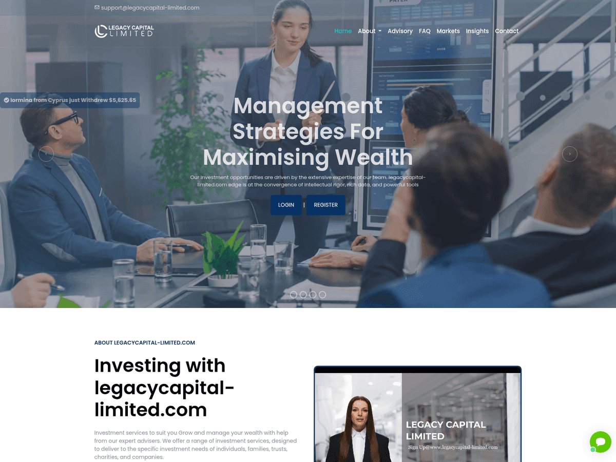 Screenshot der Webseite Legacycapital Limited (legacycapital-limited.com)