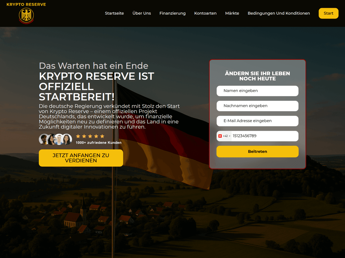 Screenshot von Krypto Reserve Official