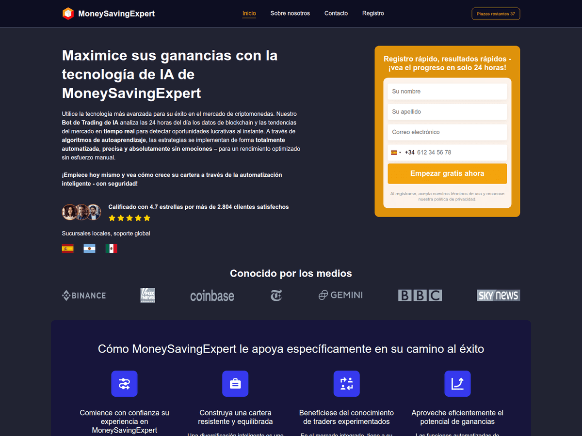 Screenshot von Moneysavingexpert