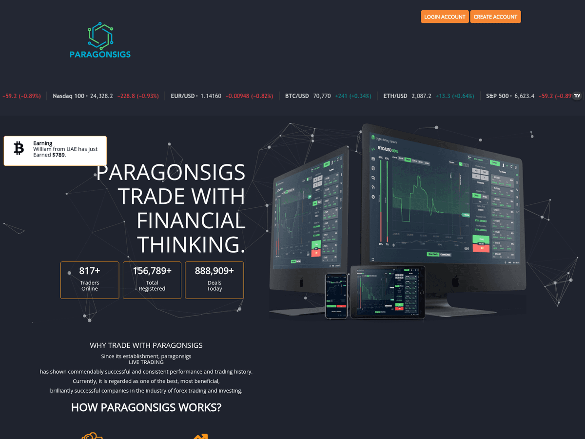 Screenshot von Paragonsigs