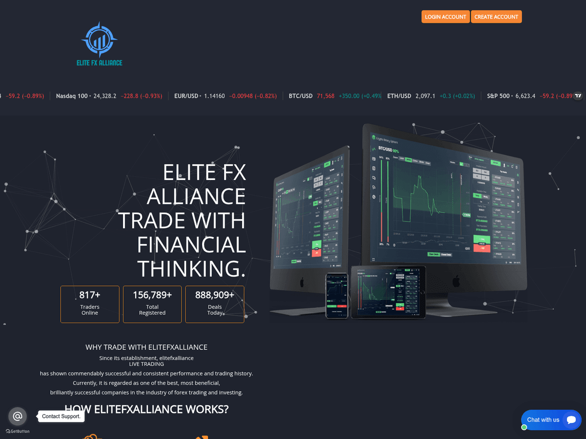 Screenshot von Elitefxalliance
