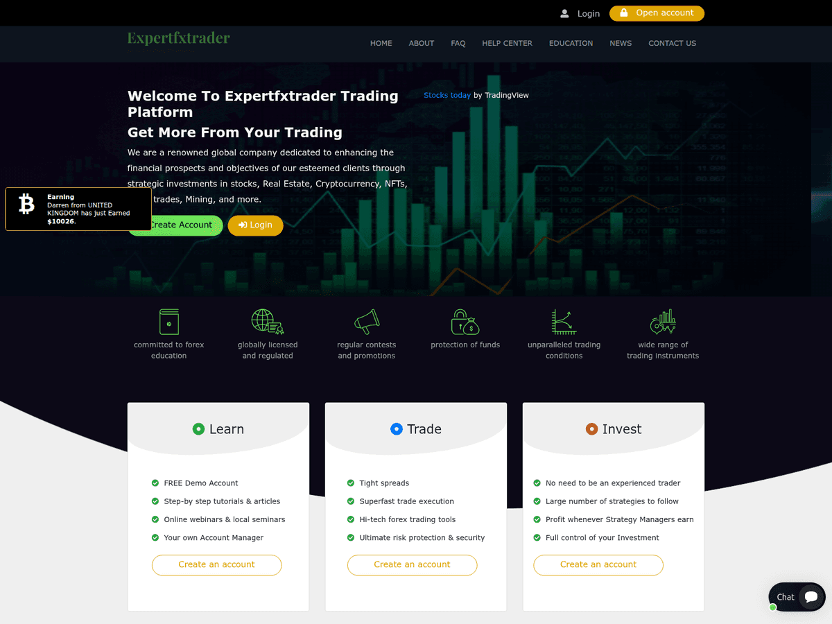 Screenshot von Expertfxtrader