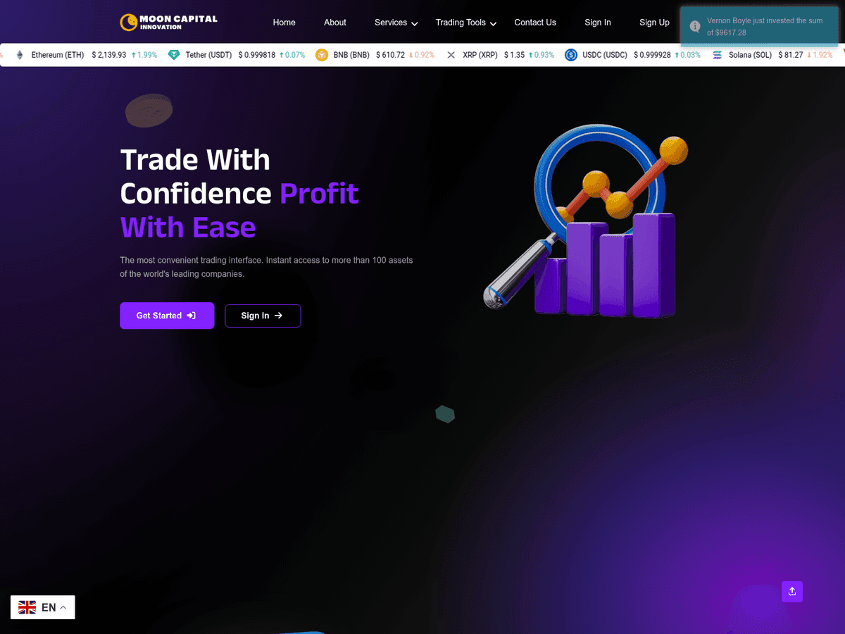 Screenshot von Themooncapitalinnovation