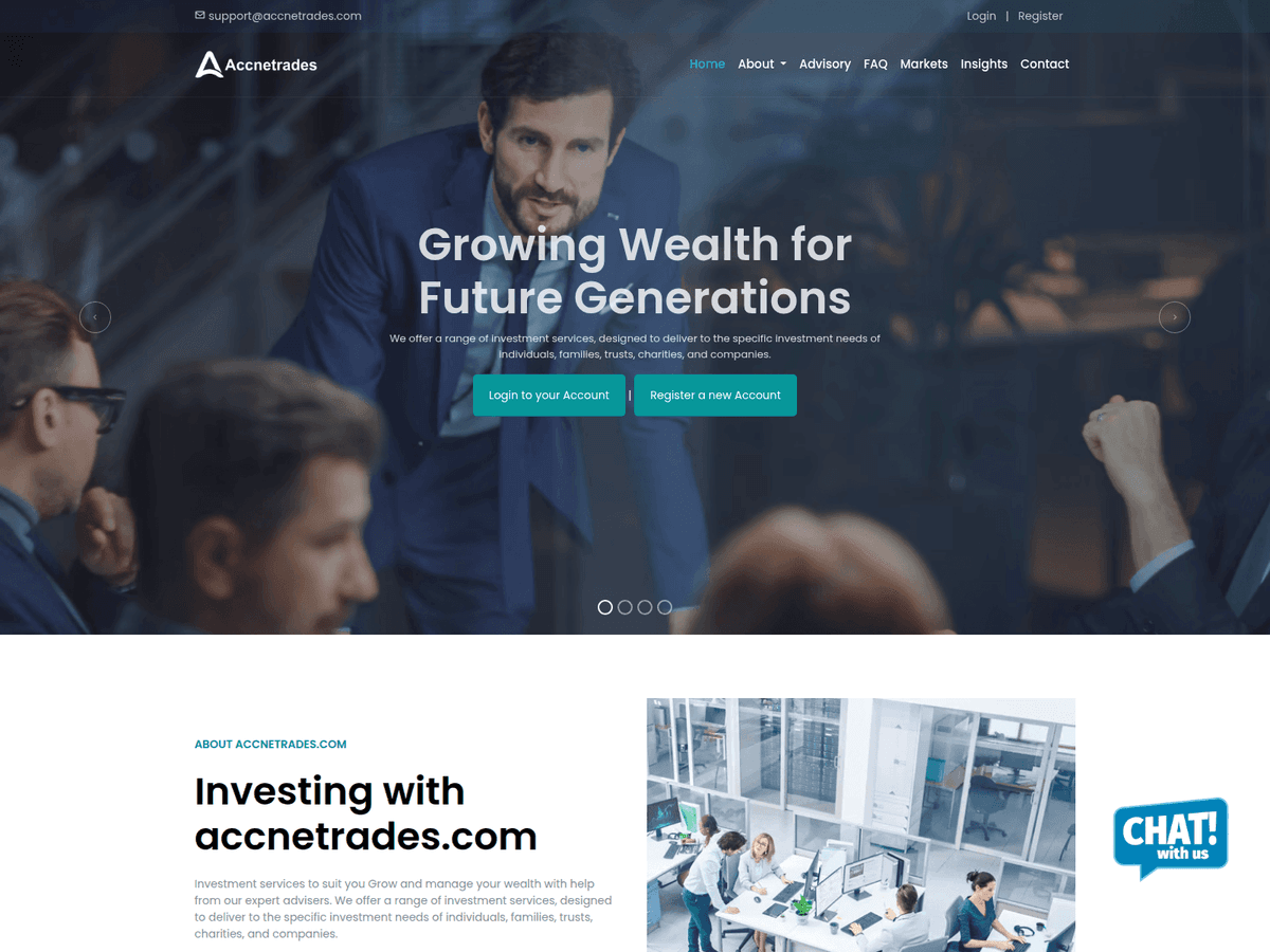 Screenshot von Accnetrades