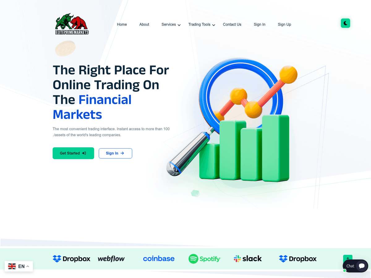 Screenshot von Eliteprimemarkets