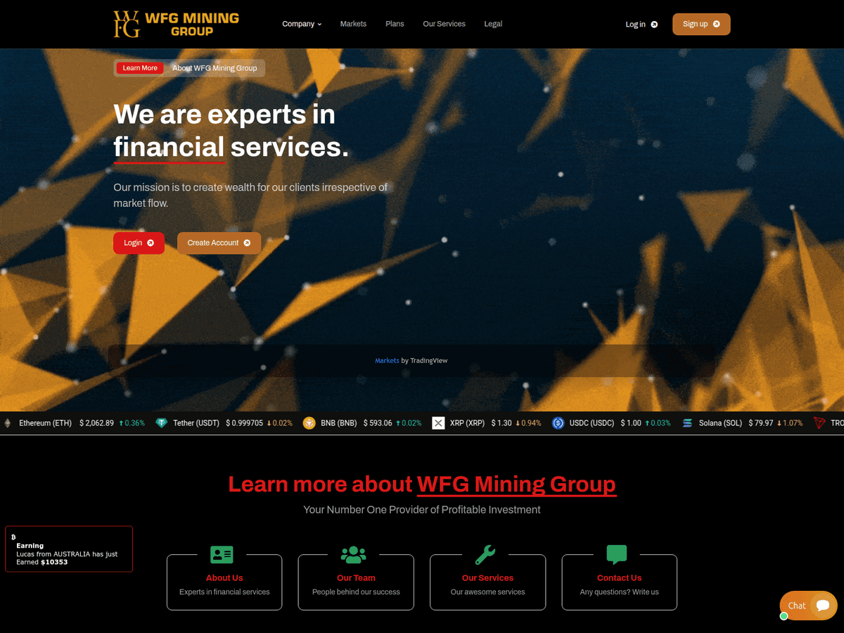 Screenshot von Wfgmininggroup