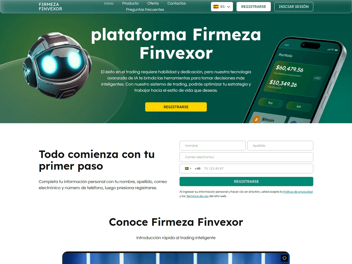 Screenshot von Firmezafinvexor