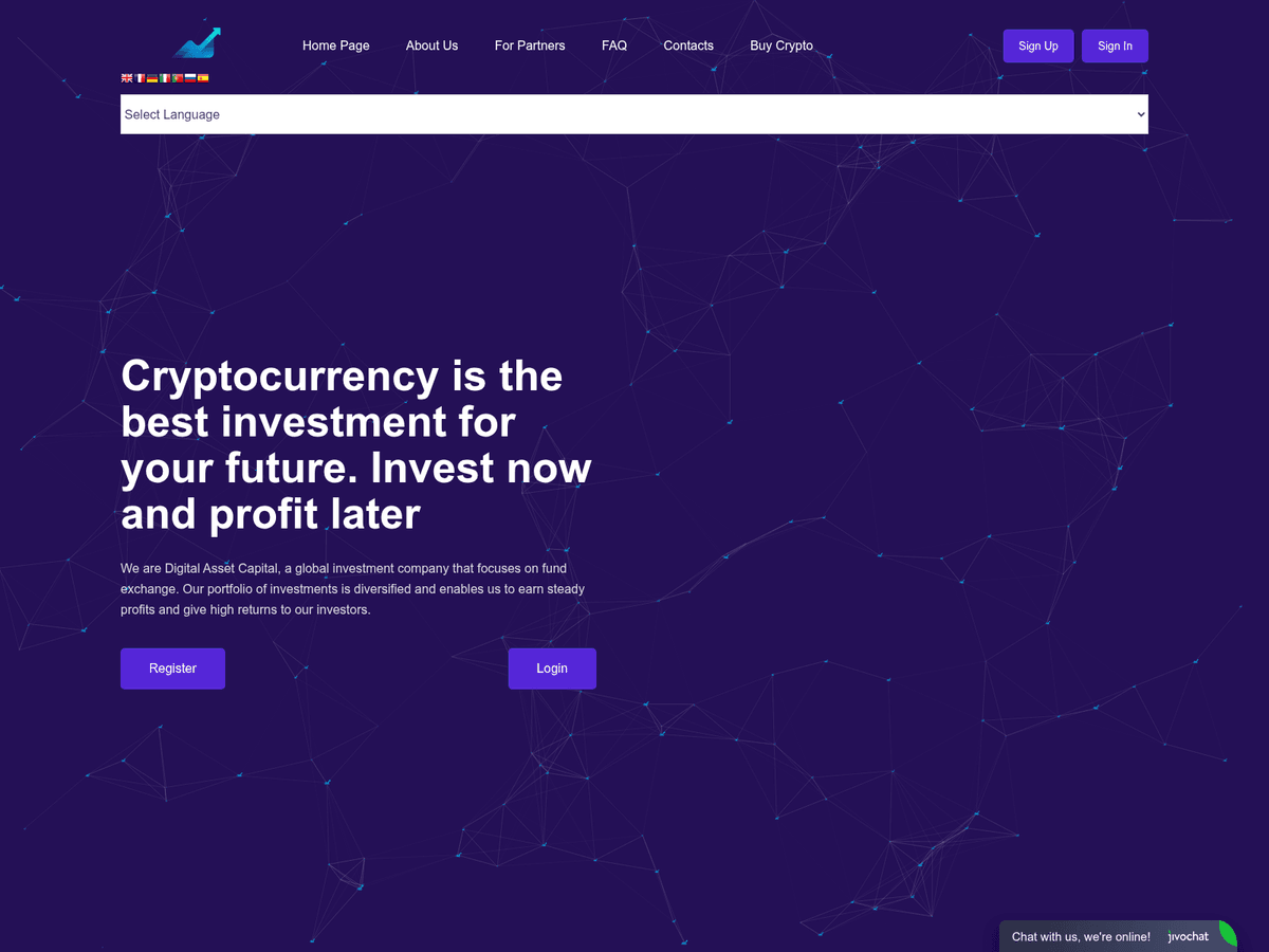 Screenshot von Digital Assetcapital