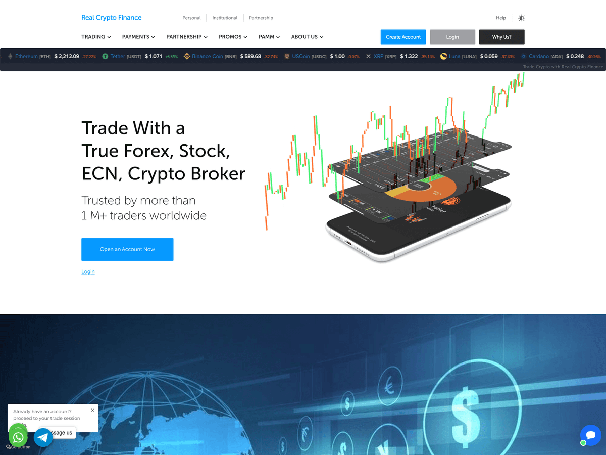 Screenshot von Realcryptofinance