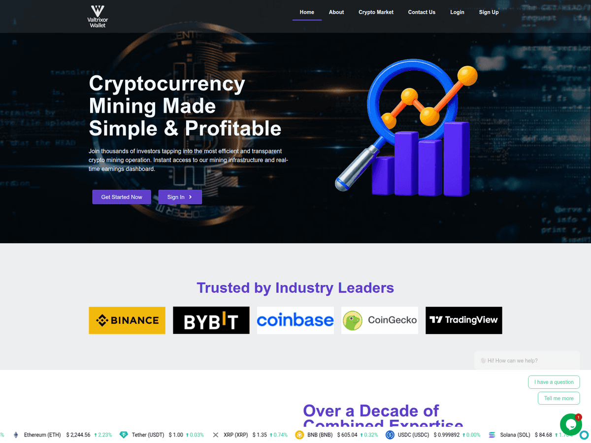 Screenshot von Valtrixorwallet