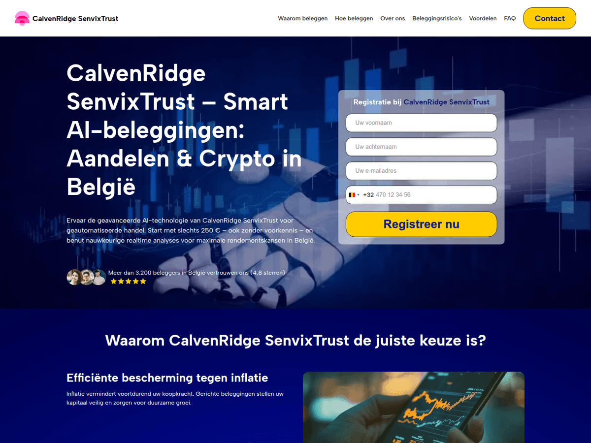 Screenshot der Webseite Calvenridgesenvixtrust (calvenridgesenvixtrust.net)