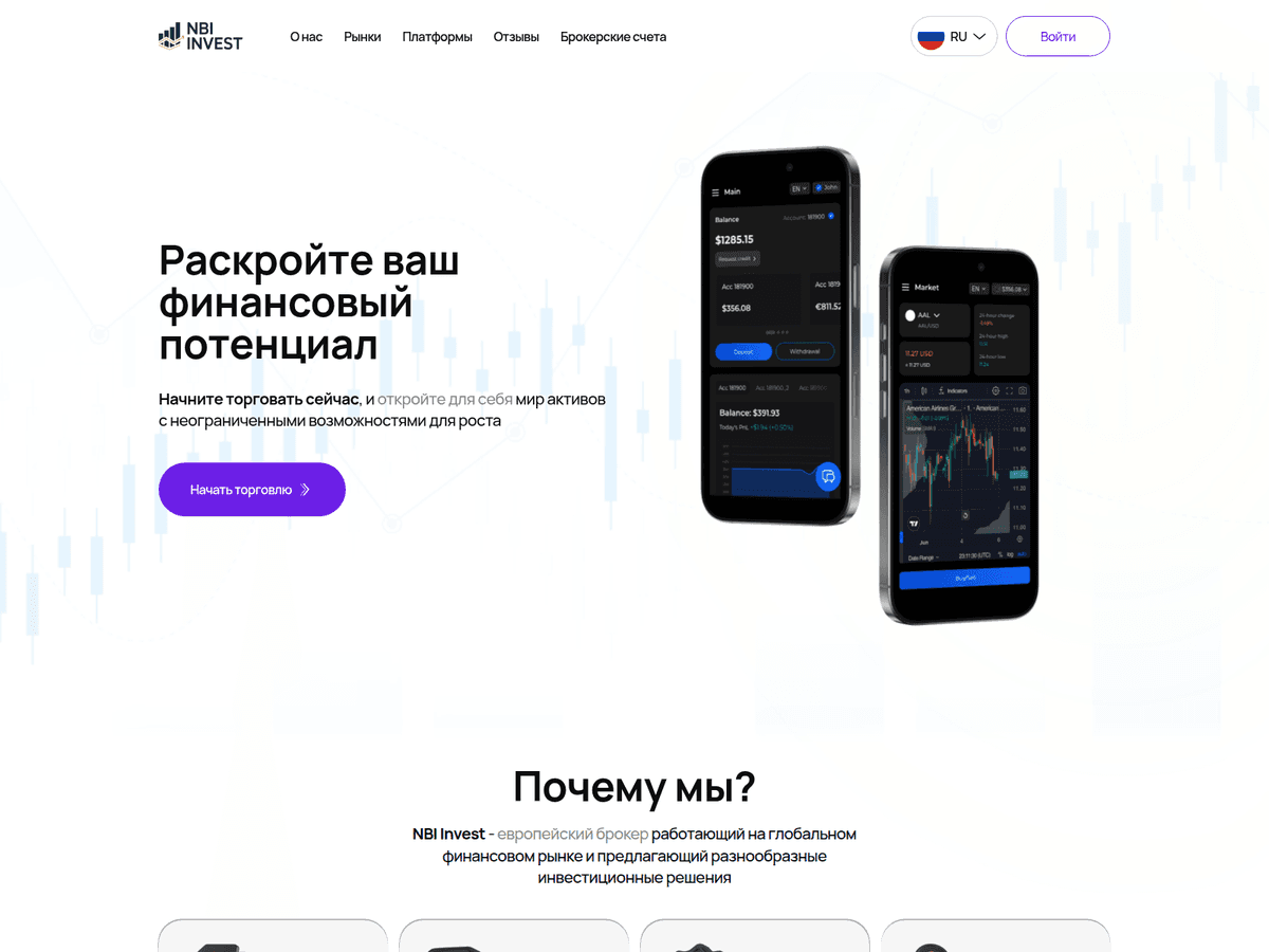 Screenshot der Webseite Nbi Invest (nbi-invest.com)