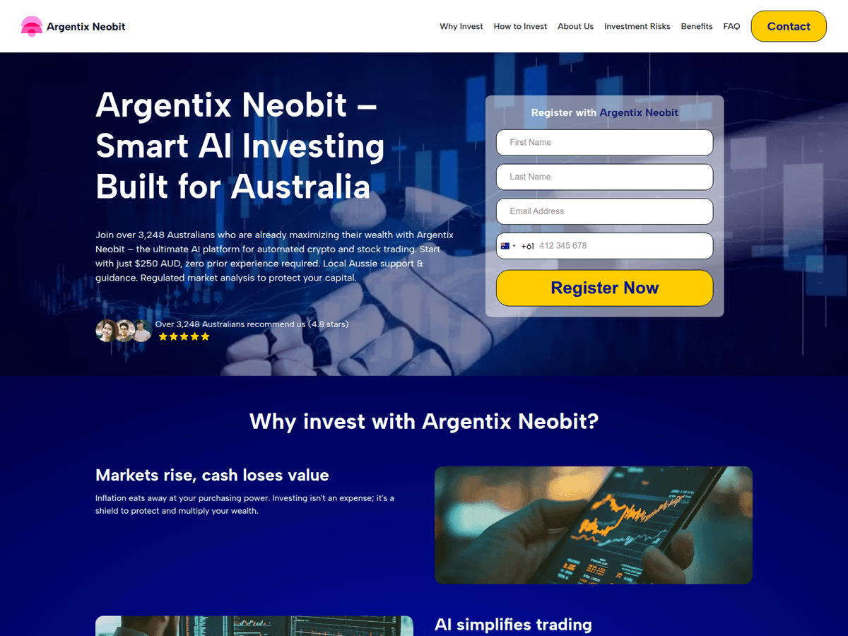 Screenshot der Webseite Argentix Neobit (argentix-neobit.net)