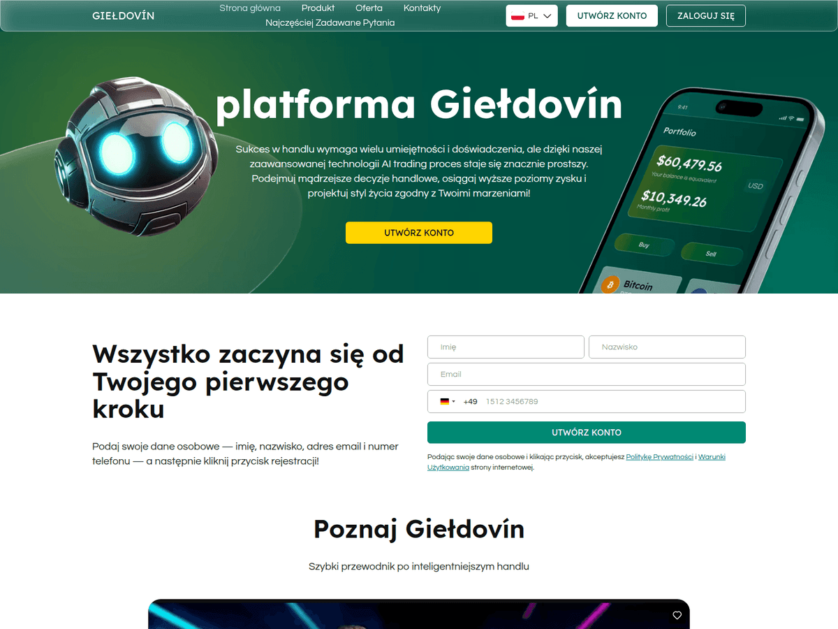 Screenshot von Gieldovin
