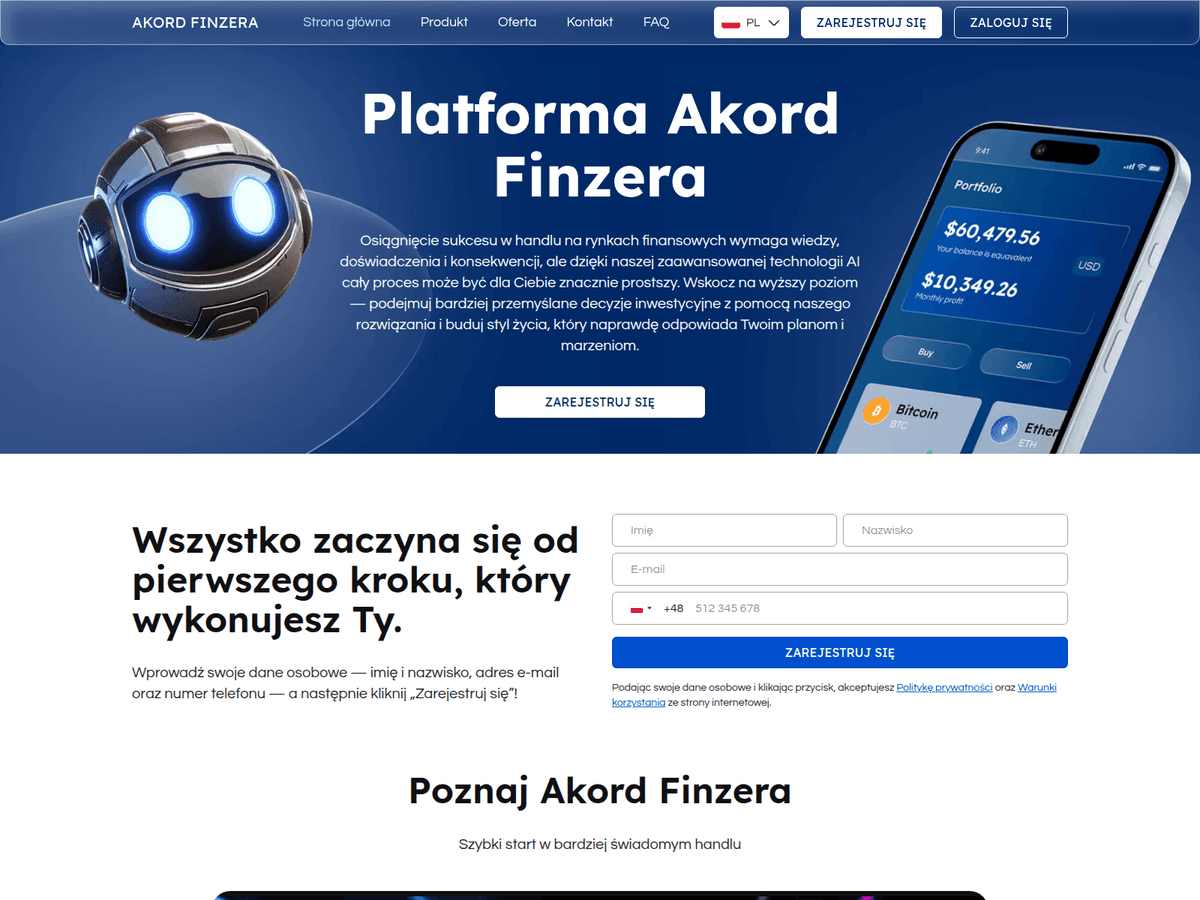 Screenshot von Akord Finzera