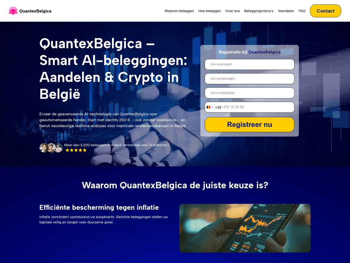 Screenshot von Quantexbelgica