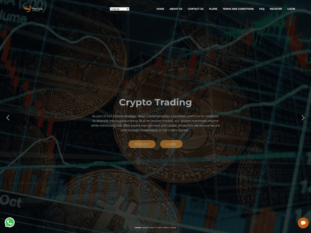 Screenshot der Webseite Mega Capital (mega-capital.org)
