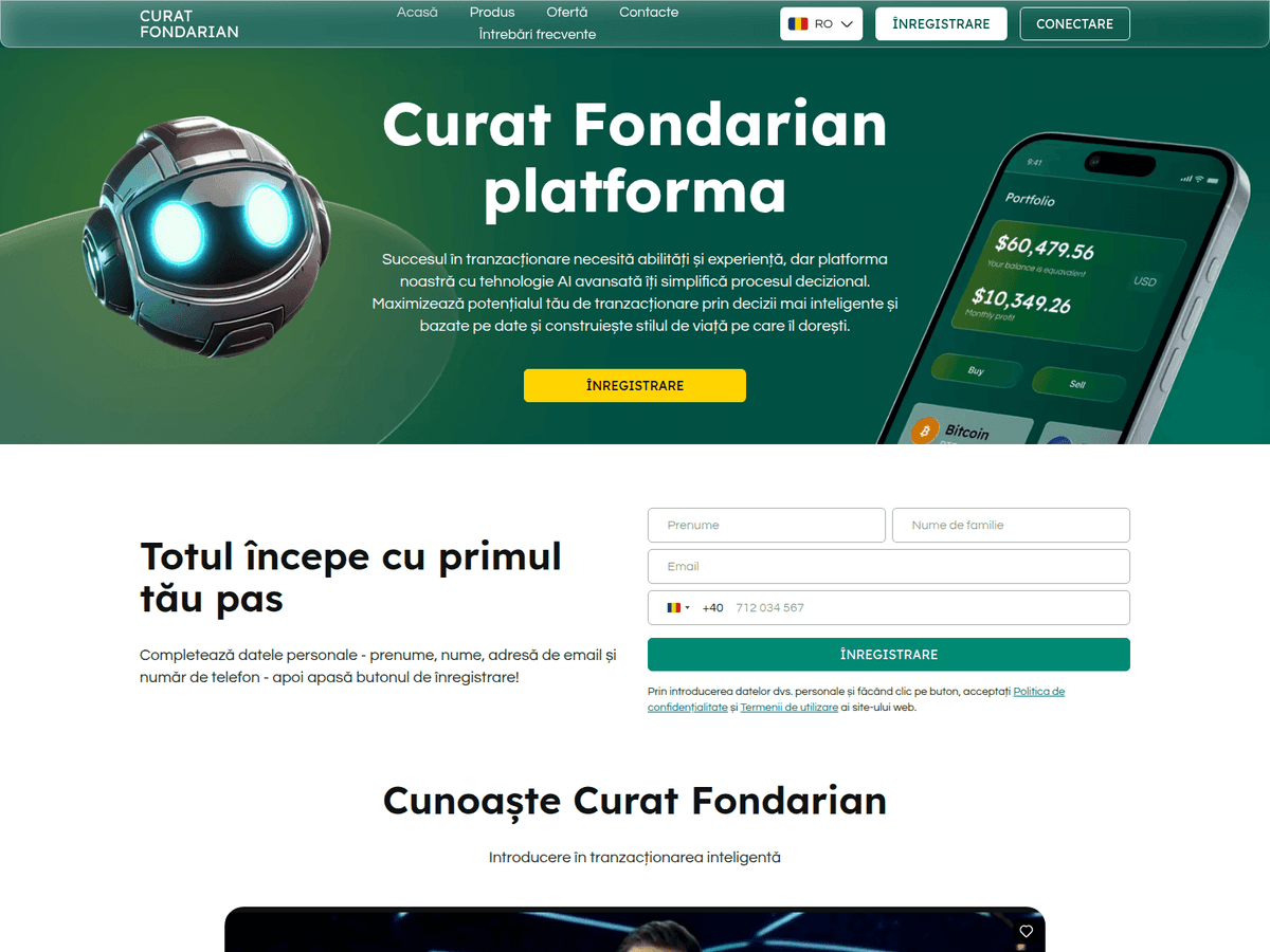 Screenshot von Curat Fondarian