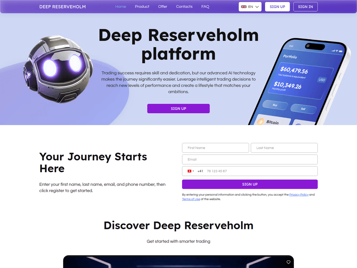 Screenshot von Deep Reserveholm