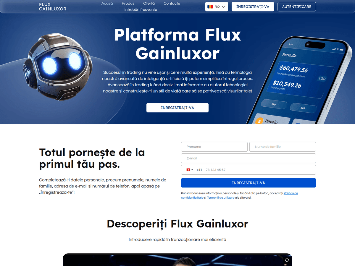 Screenshot von Flux Gainluxor