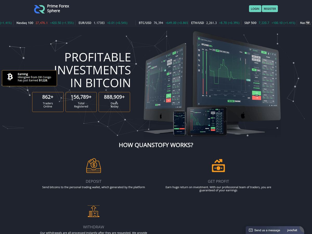 Screenshot der Webseite Quanstofy (quanstofy.org)