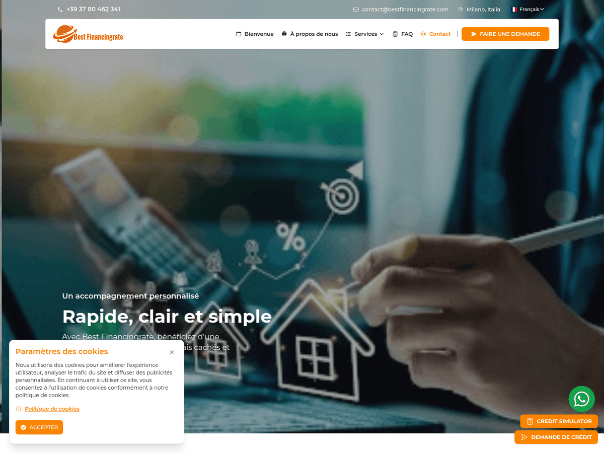 Screenshot von Bestfinancingrate