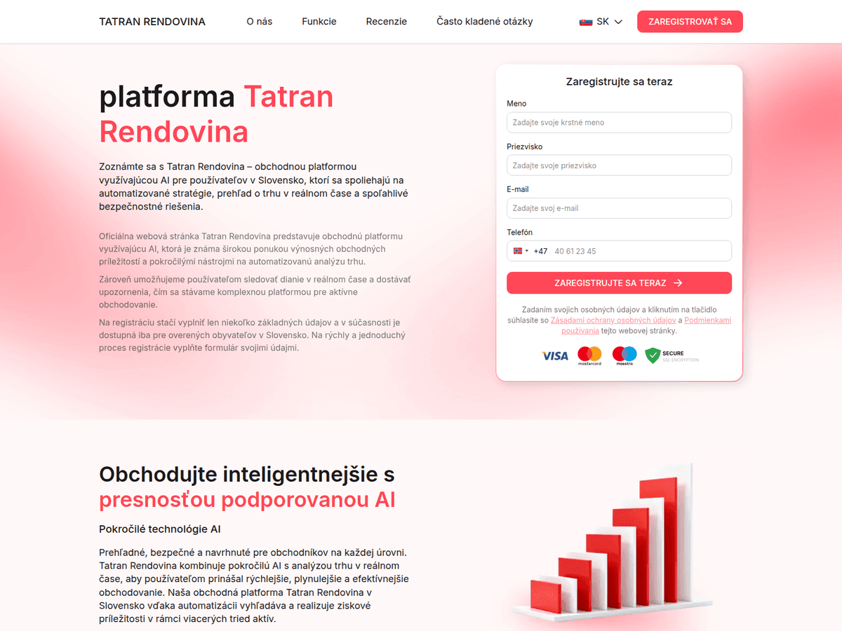 Screenshot der Webseite Tatran Rendovina (tatran-rendovina.com)