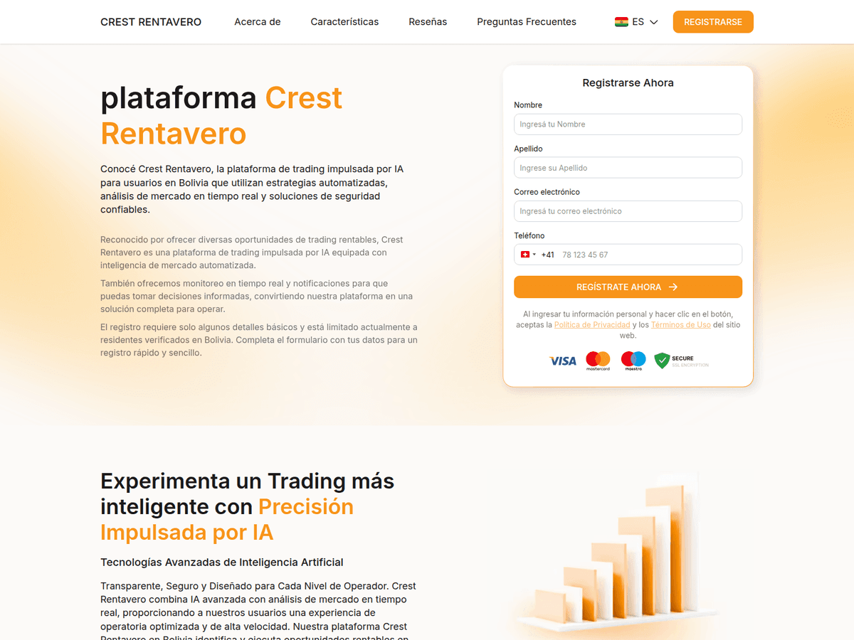Screenshot der Webseite Crest Rentavero (crest-rentavero.com)