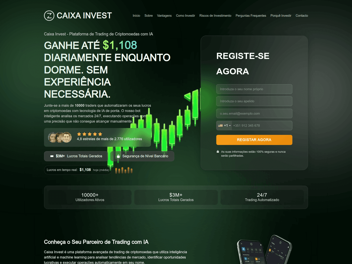 Screenshot der Webseite Caixainvesttrade (caixainvesttrade.com)
