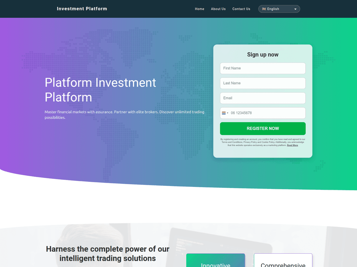 Screenshot der Webseite Primeinvestonline (primeinvestonline.com)