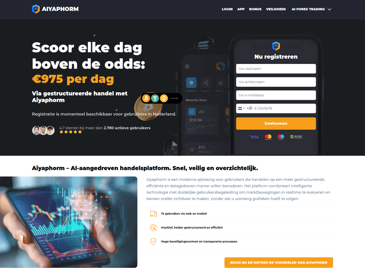Screenshot der Webseite Aiyaphormai (aiyaphormai.nl)