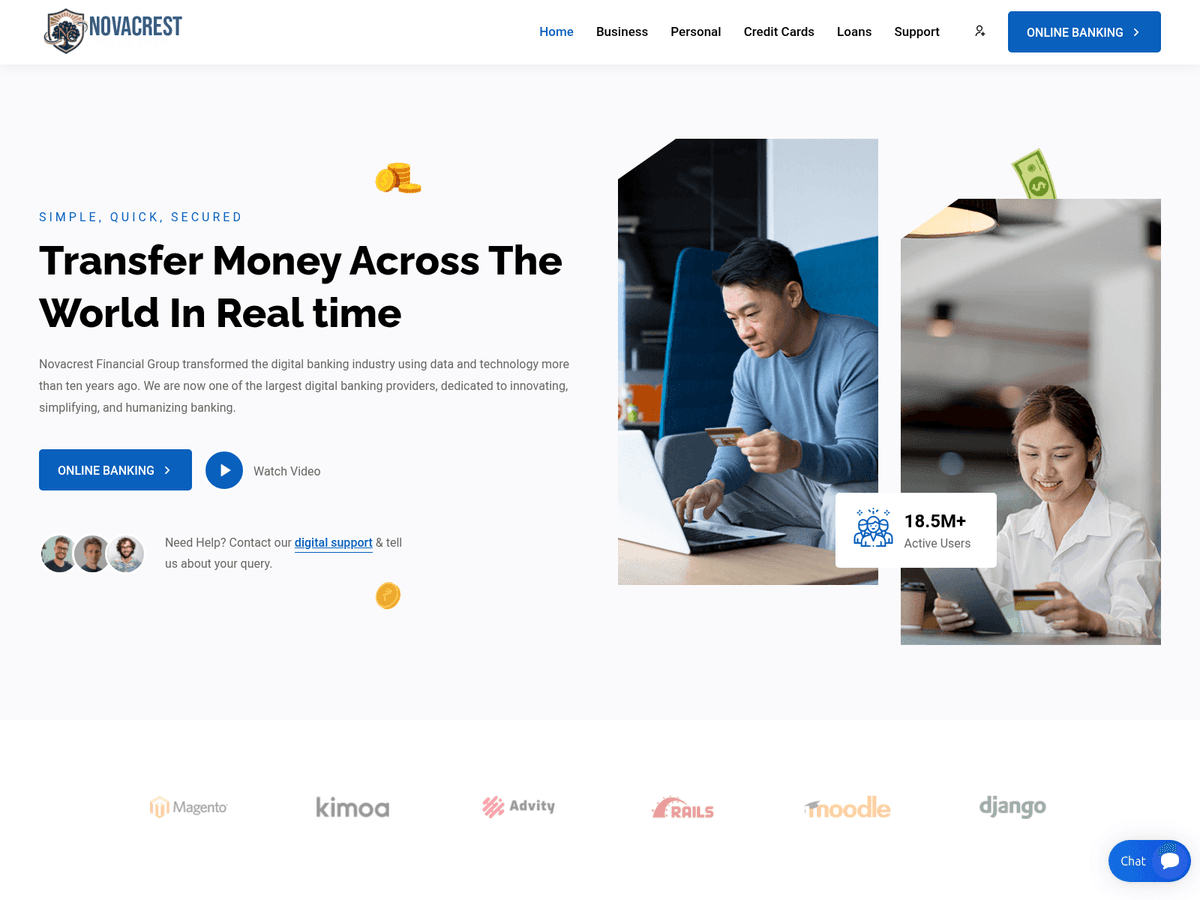 Screenshot der Webseite Novacrestfg (novacrestfg.com)