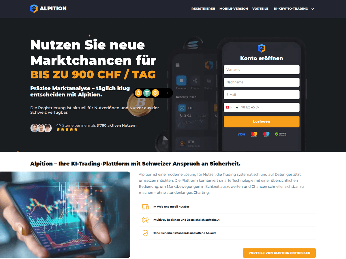 Screenshot der Webseite Alpition Ki (alpition-ki.ch)