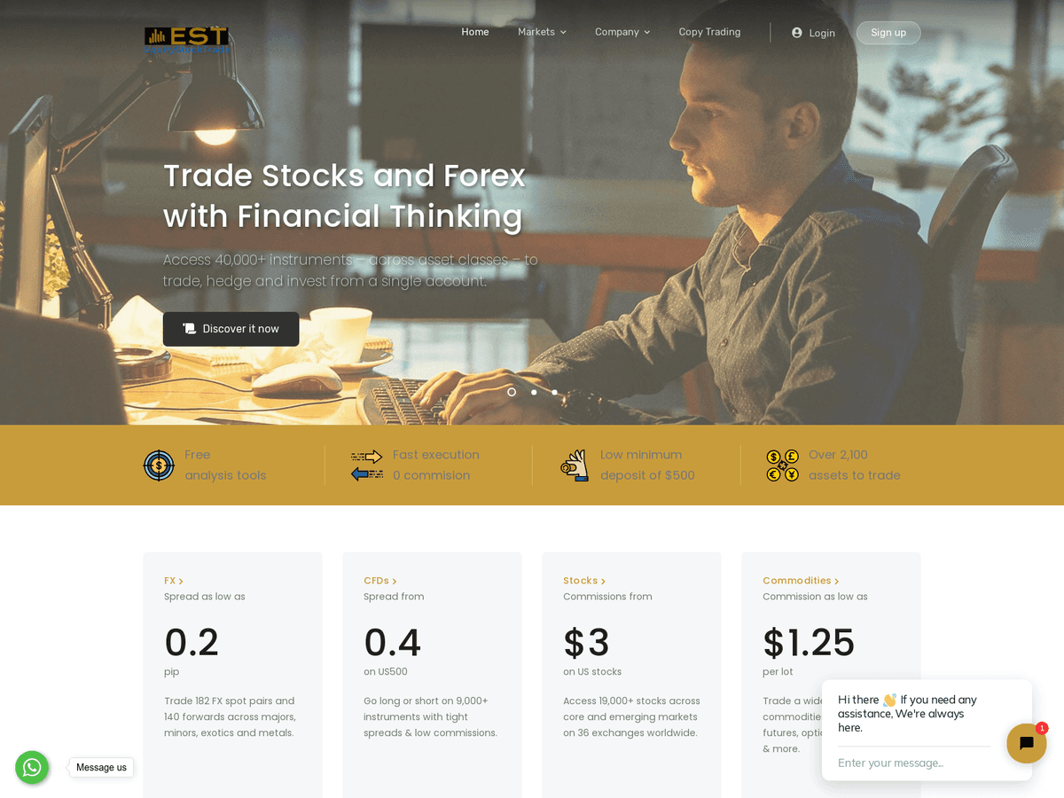 Screenshot von Equitystocktrade