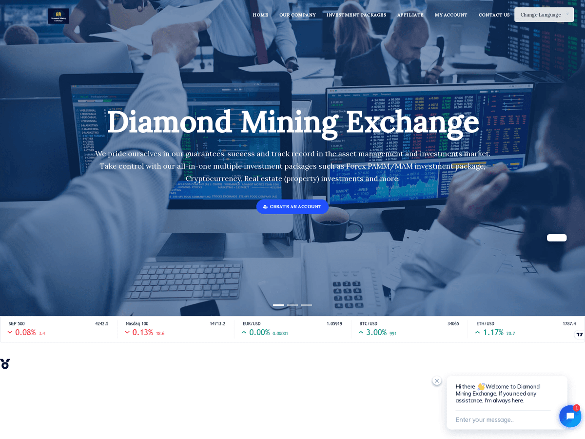 Screenshot von Diamond Mining Exchange