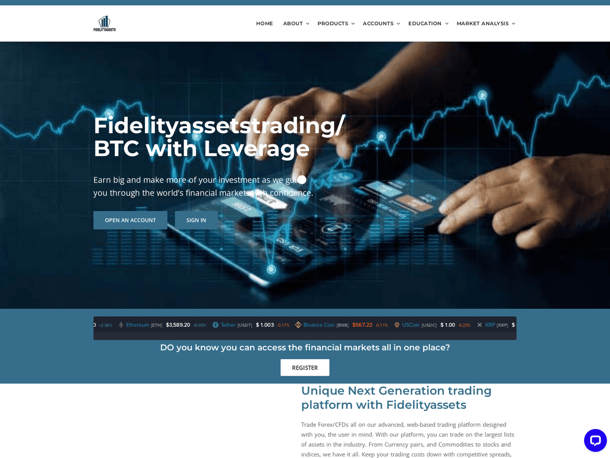 Screenshot von Fidelityassetstrading