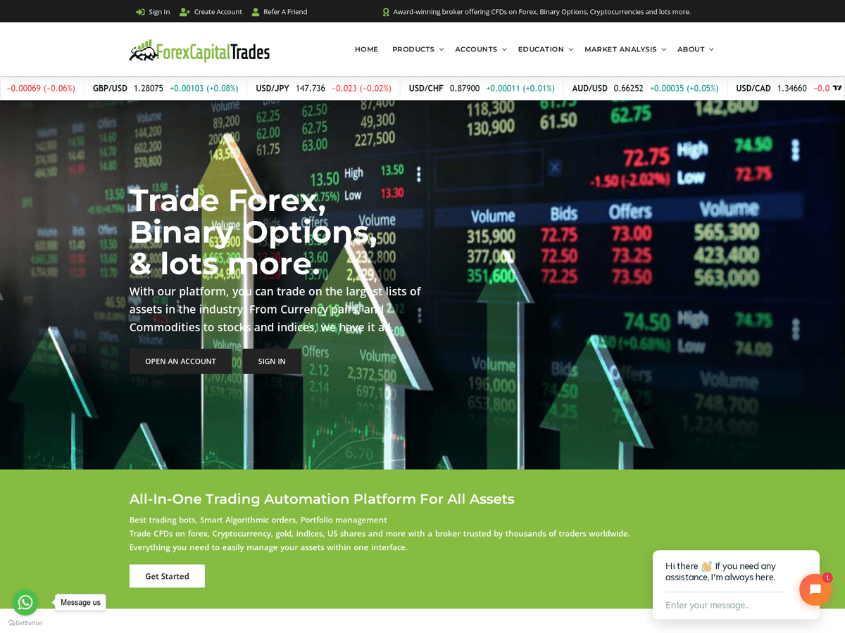 Screenshot von Forexcapitaltrades