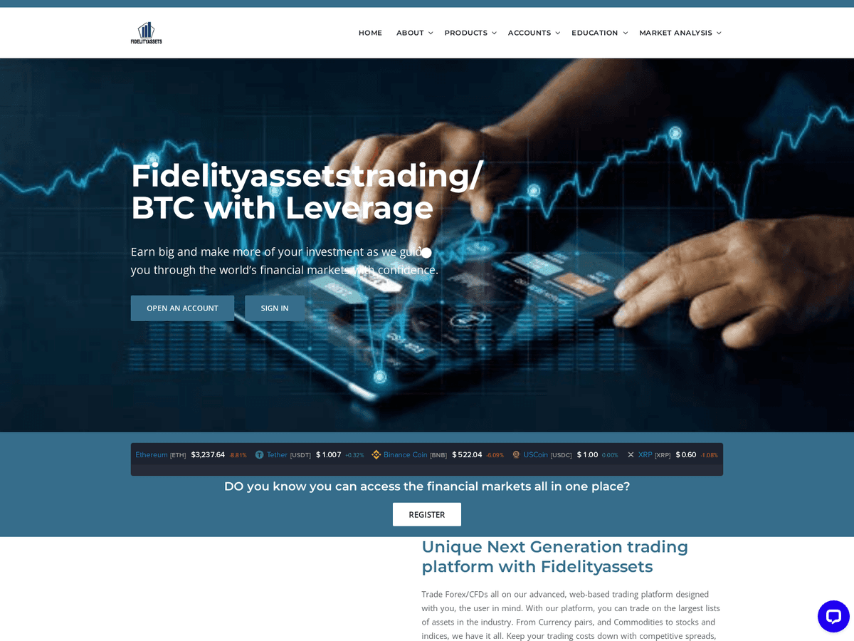 Screenshot von Fidelityassetstrading