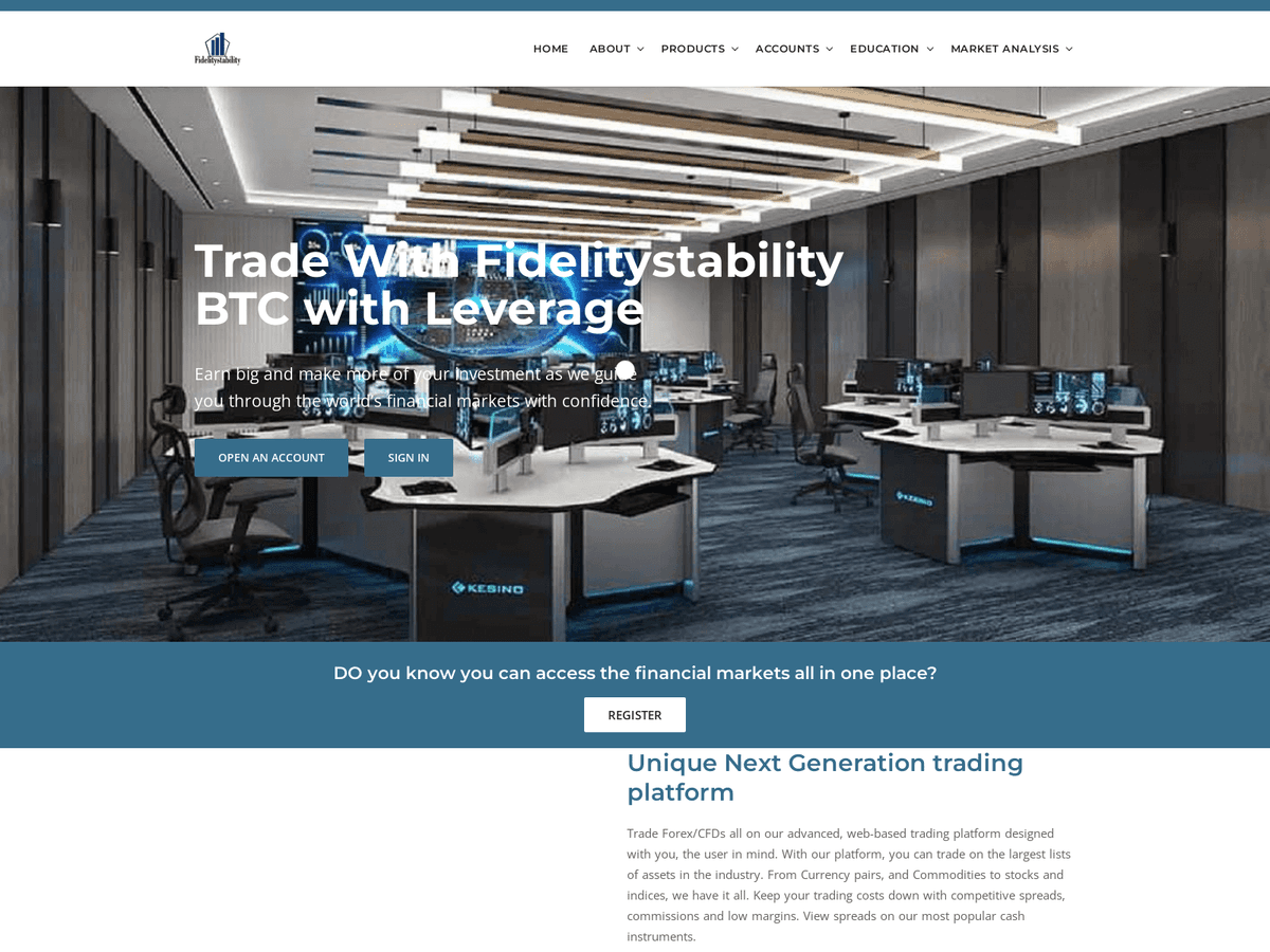 Screenshot von Fidelitystability