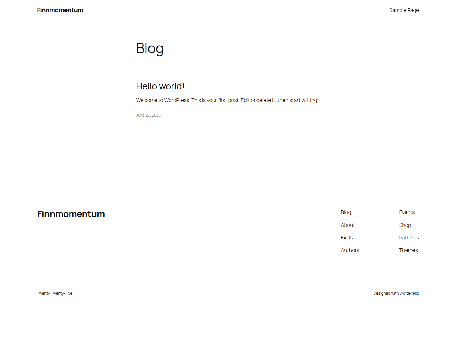 Screenshot von Finnmomentum